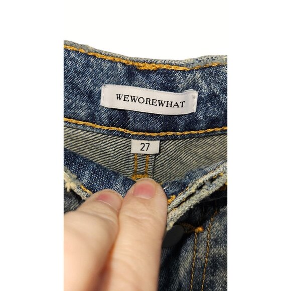 NWT WeWoreWhat The Danielle High Rise Vintage Straight Jeans 27 4 Light Wash - Picture 4 of 11